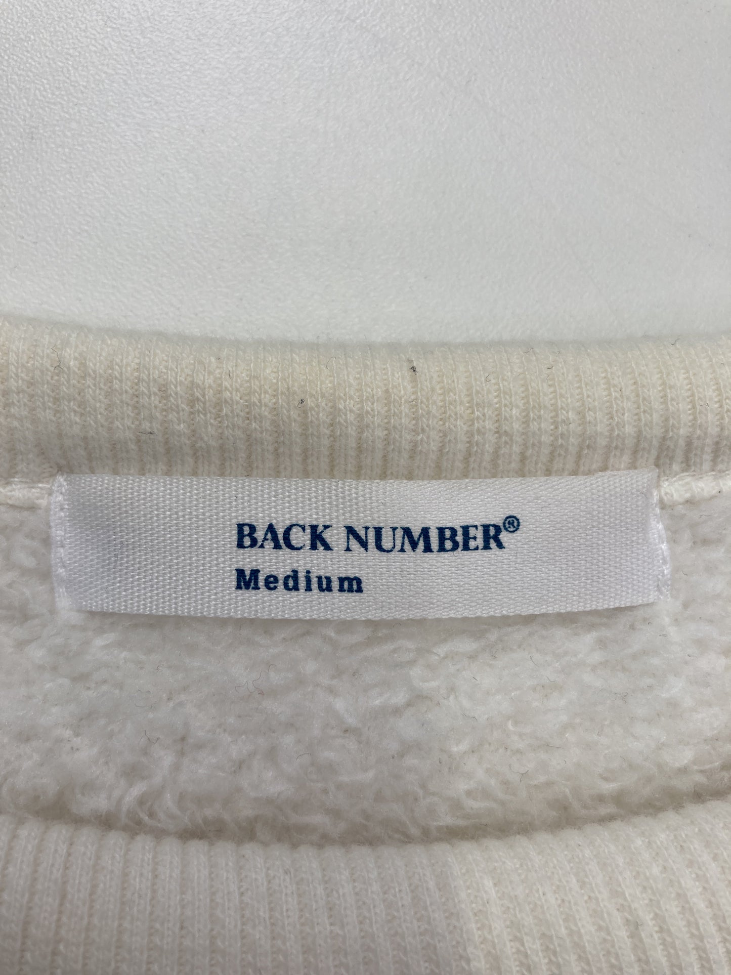 BACK NUMBER/バックナンバー/スウェット/トップス/ホワイト/Medium