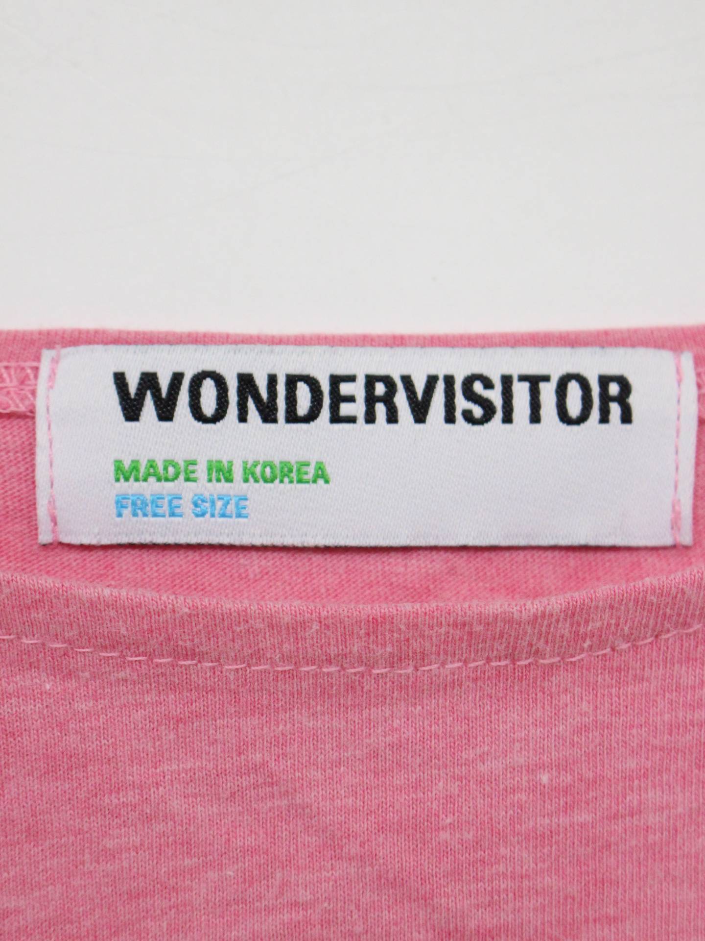 WONDERVISITOR/Tシャツ/カットソー/トップス/ピンク/F