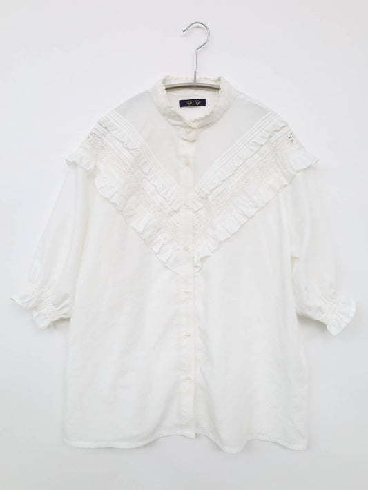 TipTop/シャツ/ブラウス/トップス/ホワイト/M