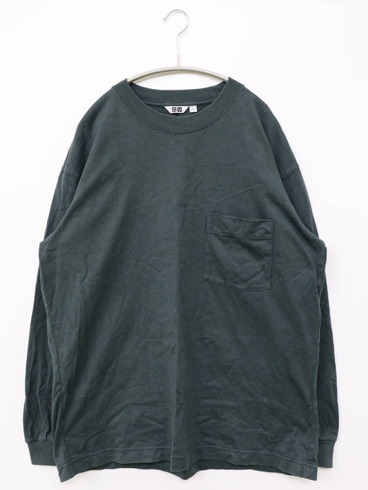 UNIQLO/ユニクロ/Tシャツ/カットソー/トップス/ブラック/L