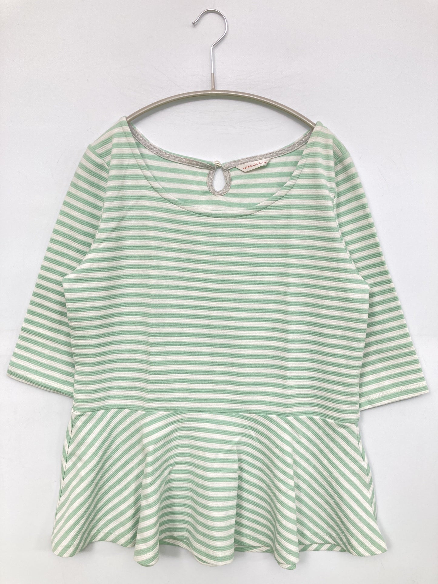 ecomarche/Tシャツ/カットソー/トップス/ライトグリーン/L