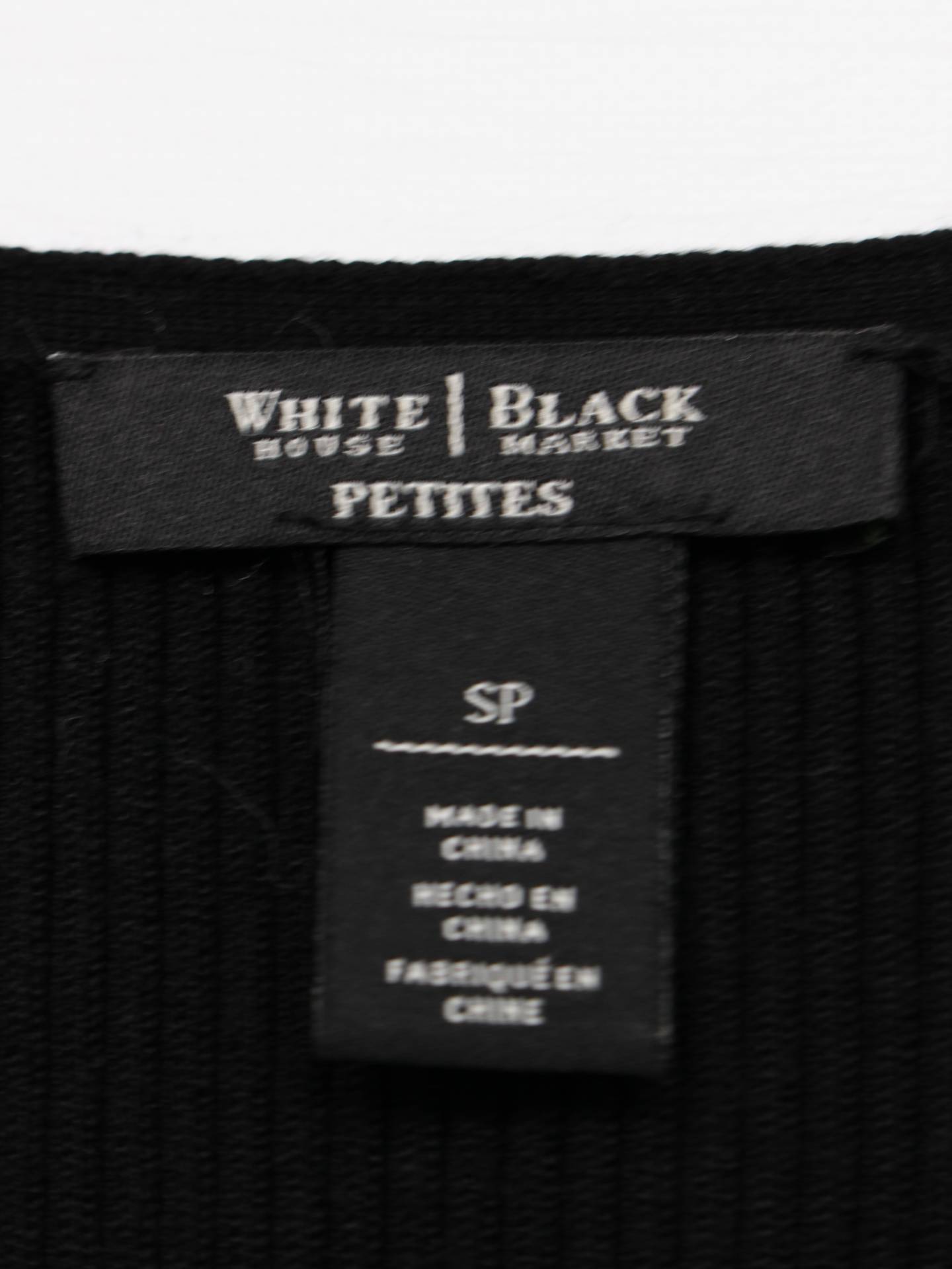 white house/Tシャツ/カットソー/トップス/ブラック/SP