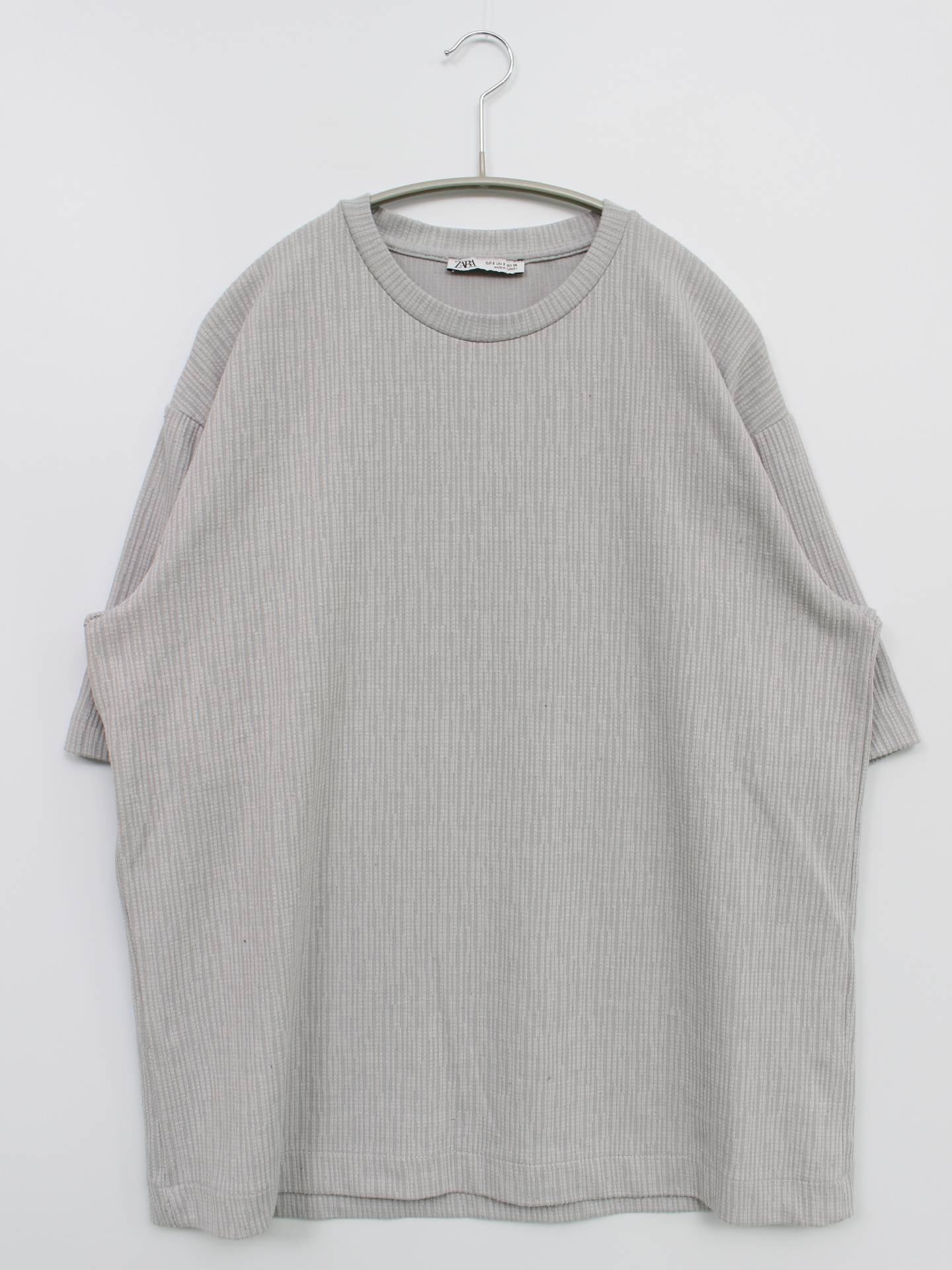 ZARA/ザラ/Tシャツ/カットソー/トップス/グレー/S