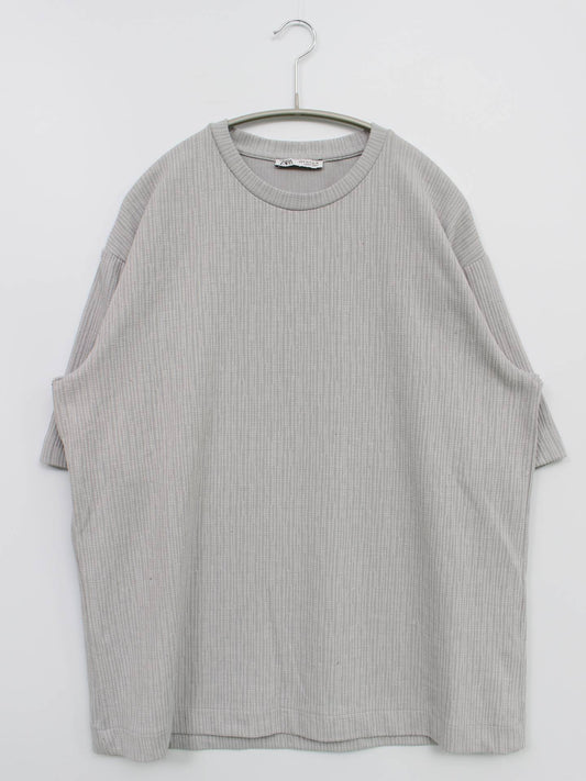 ZARA/ザラ/Tシャツ/カットソー/トップス/グレー/S