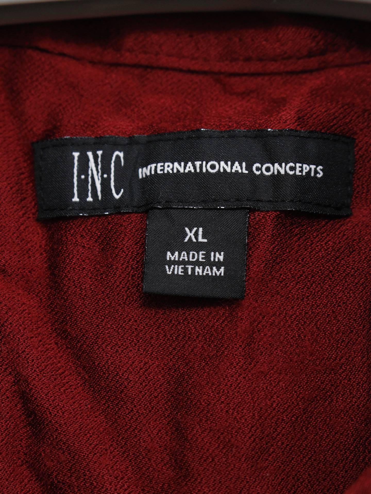 INC/シャツ/ブラウス/トップス/レッド/XL