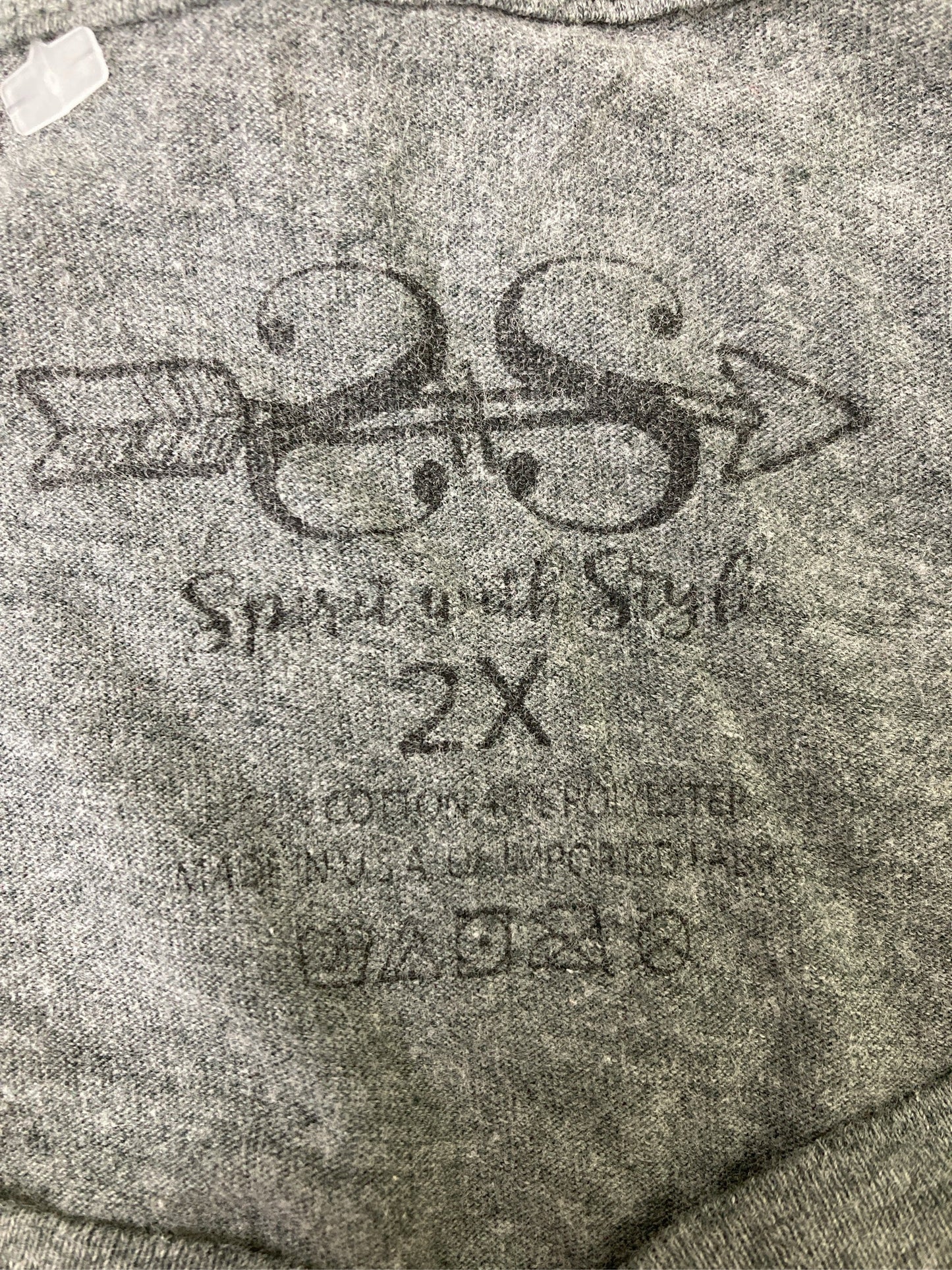 Tシャツ/カットソー/トップス/グレー/2X