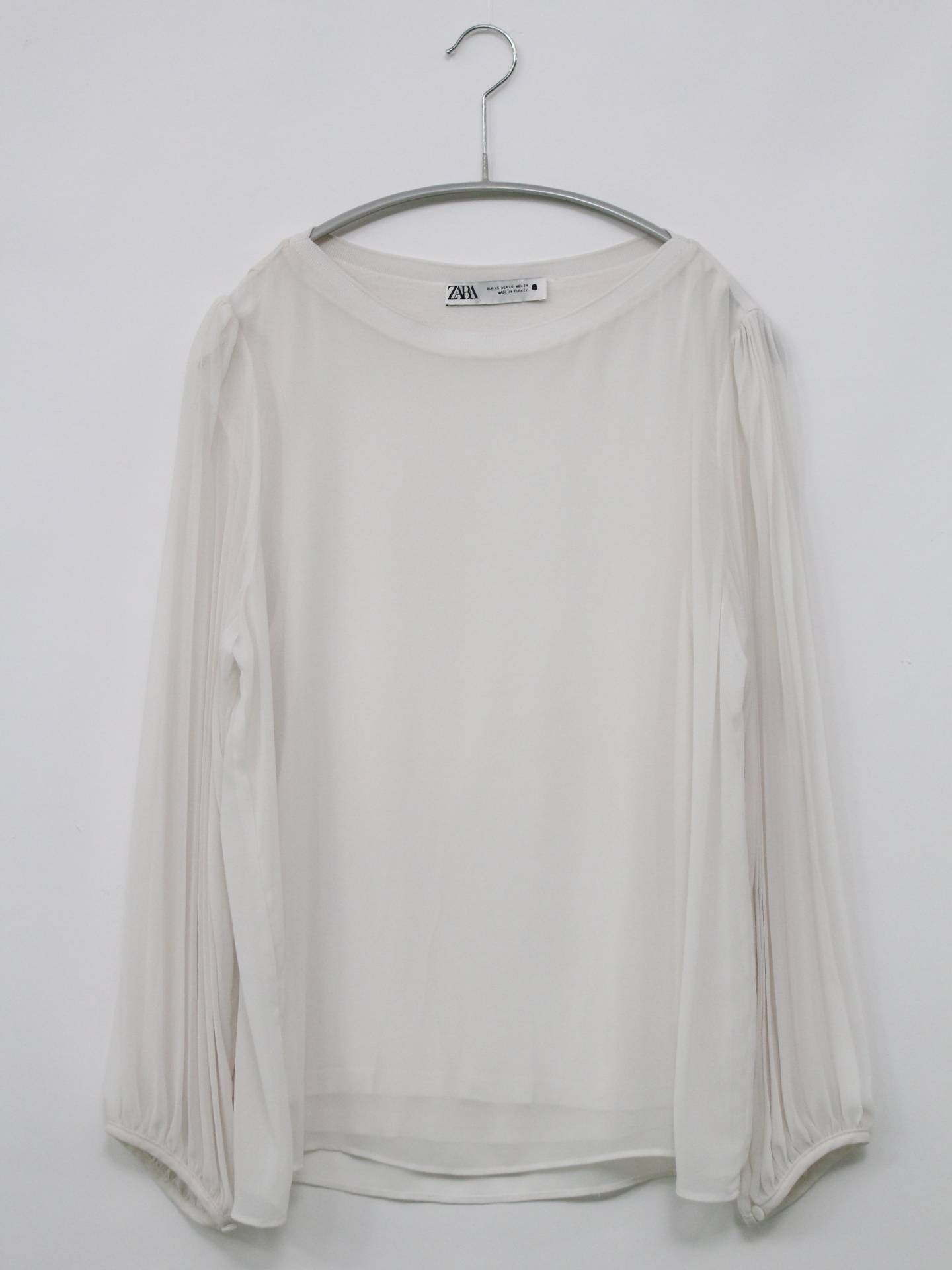 ZARA/Tシャツ/カットソー/トップス/ホワイト/XS