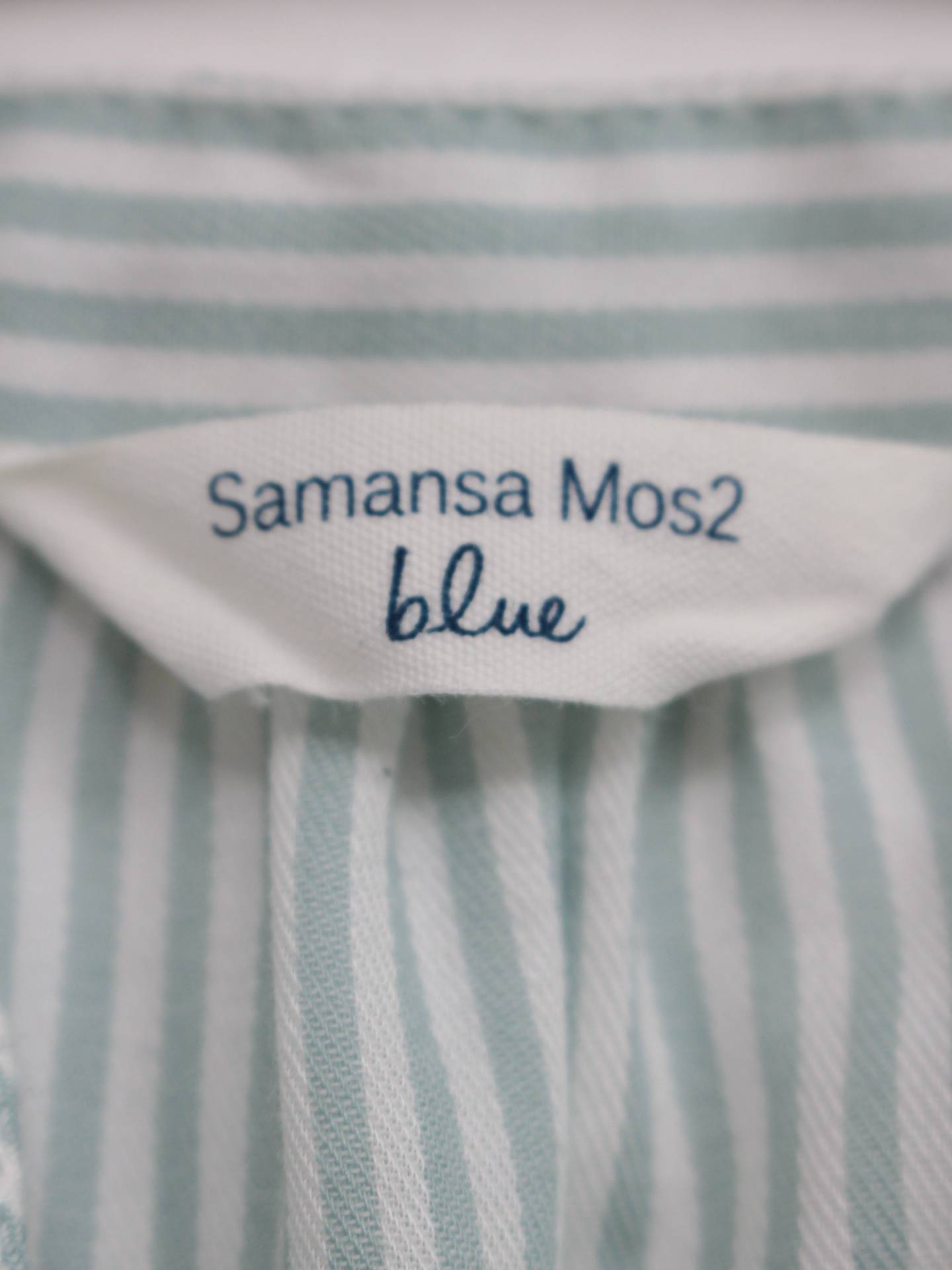 Samansa Mos2 blue/シャツワンピース/ワンピース/ドレス/ブルー/F