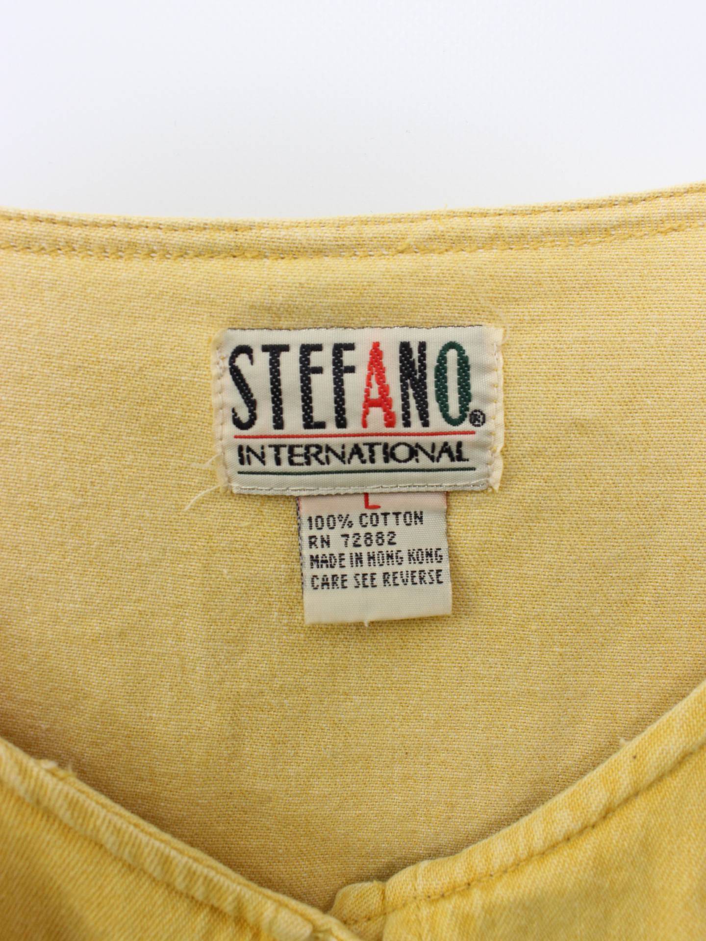 STEFANO/シャツ/ブラウス/トップス/イエロー/L