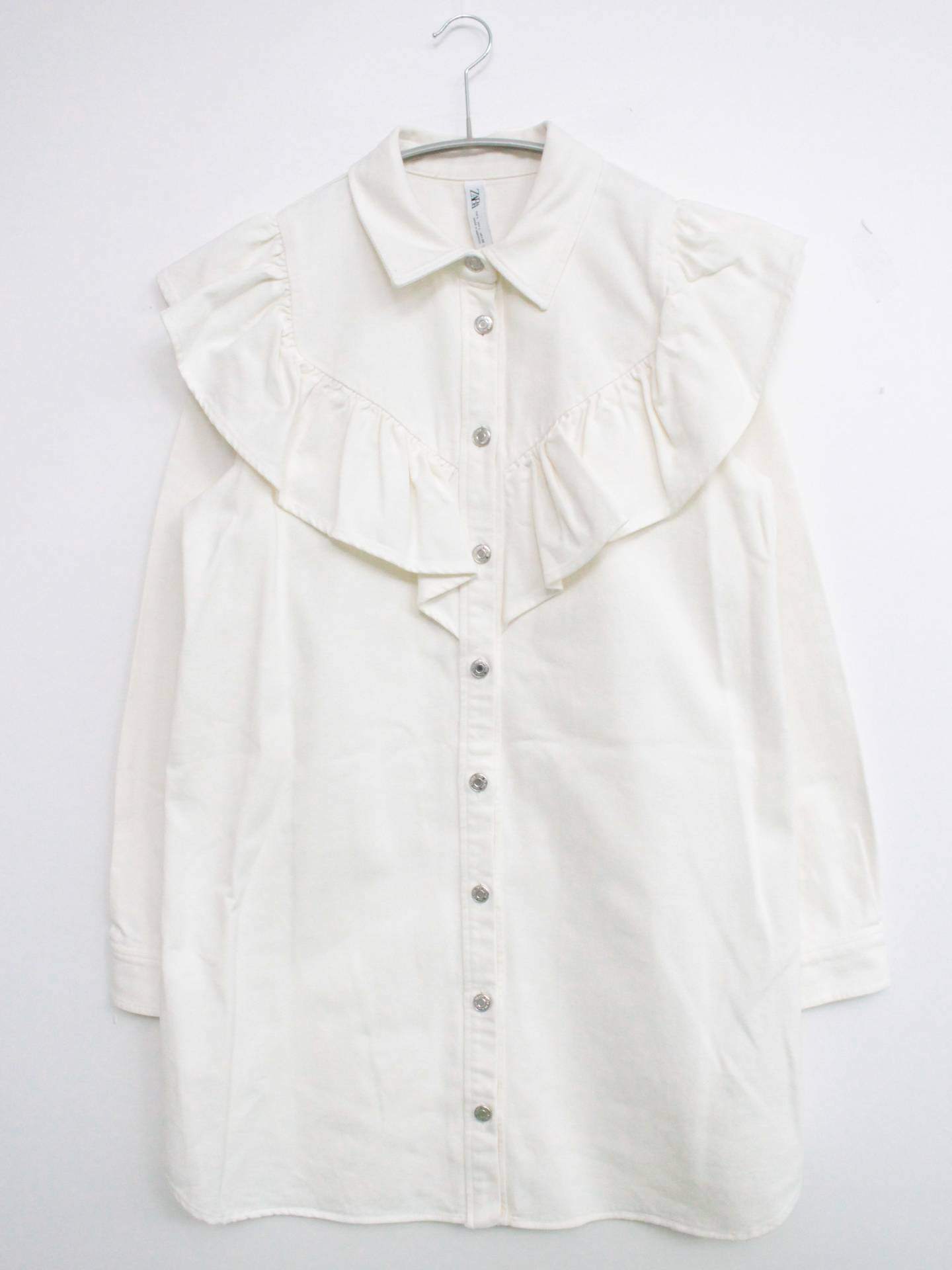 ZARA/ザラ/シャツ/ブラウス/トップス/ホワイト/L
