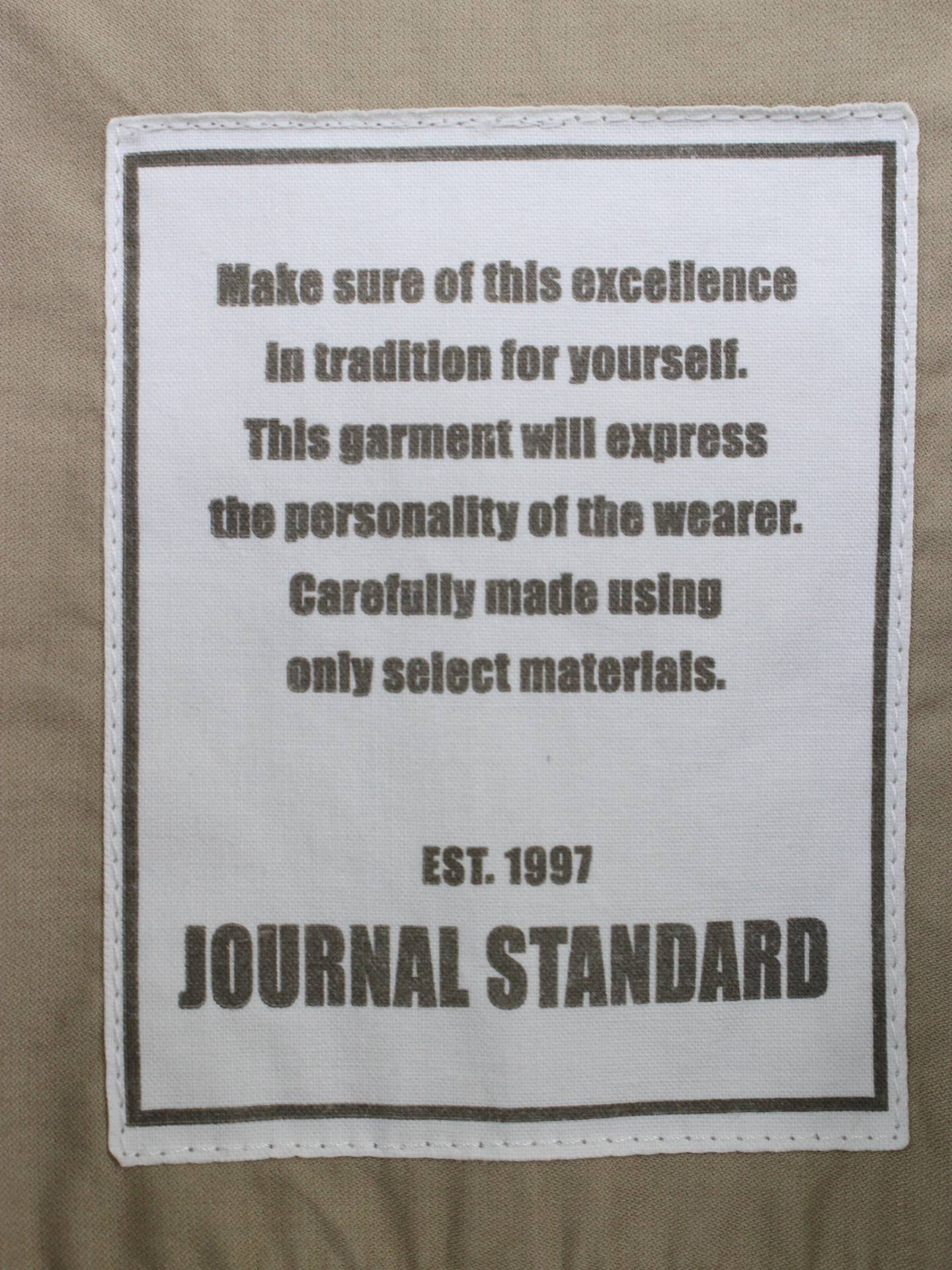 JOURNAL STANDARD/ノーカラーコート/ジャケット/アウター/ベージュ/M