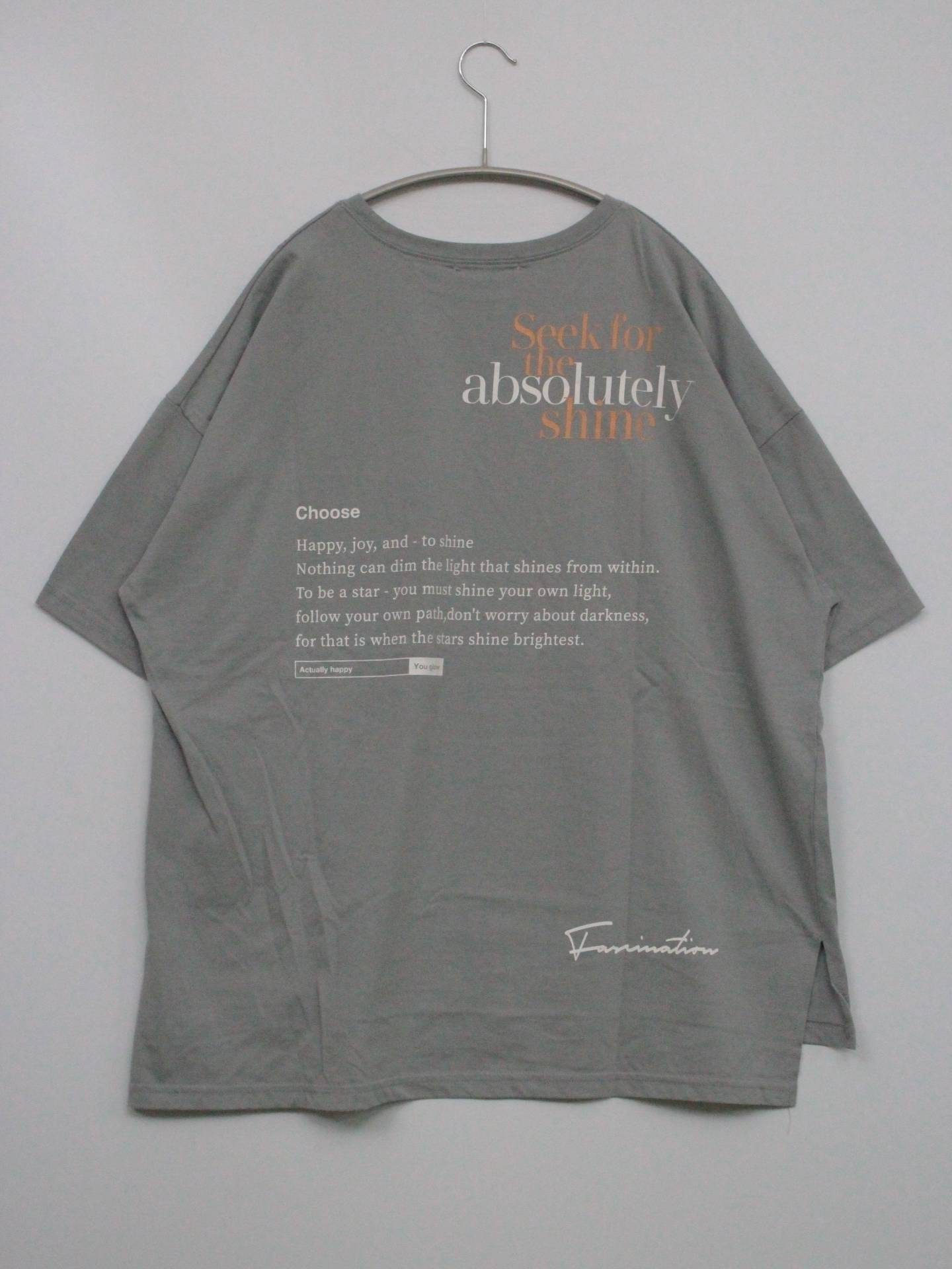 gleam/グリーム/Tシャツ/カットソー/トップス/グレー/M