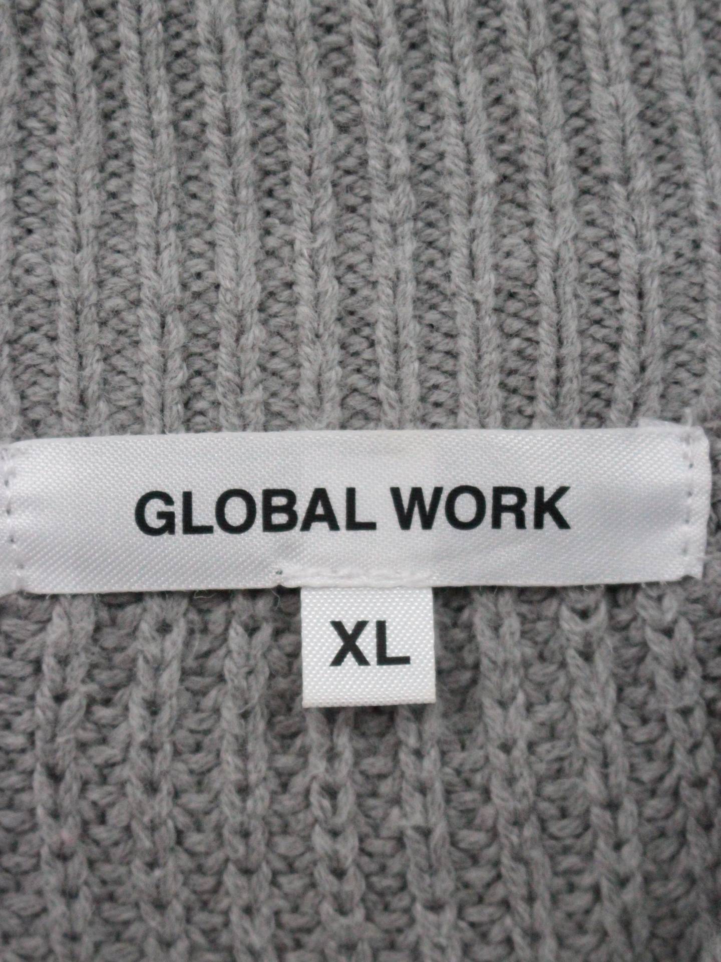 GLOBAL WORK/ニット/セーター/トップス/グレー/XL