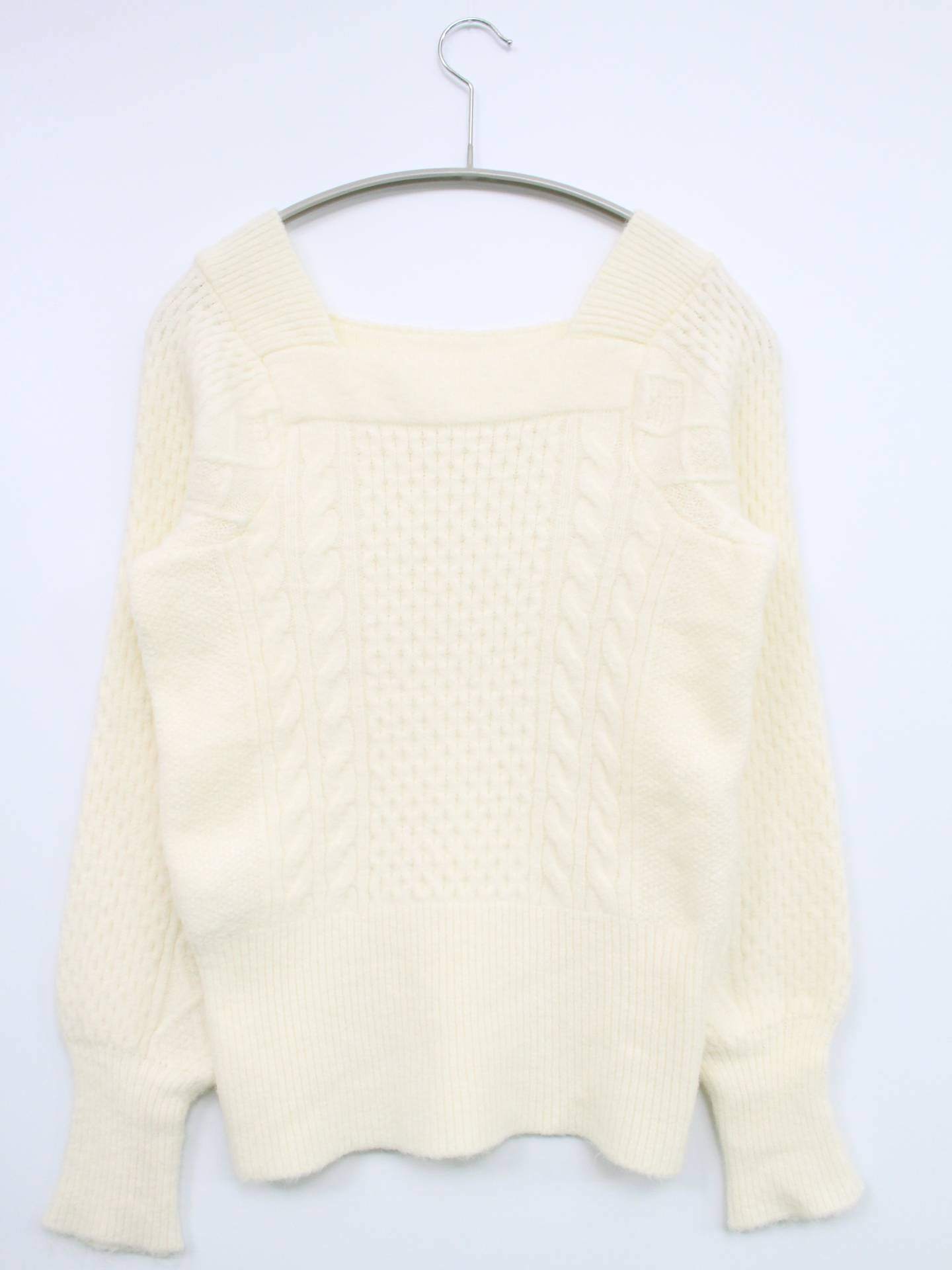 LiLiRena/ニット/セーター/トップス/ホワイト