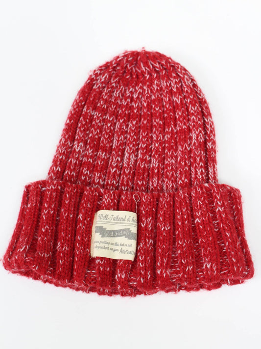ニットキャップ/ビーニー/帽子/レッド