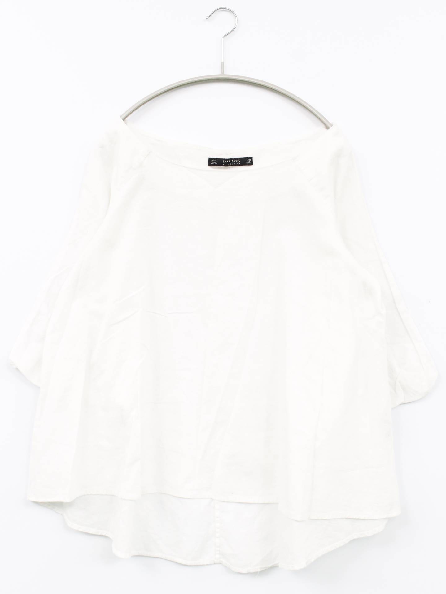 ZARA BASIC/シャツ/ブラウス/トップス/ホワイト/S