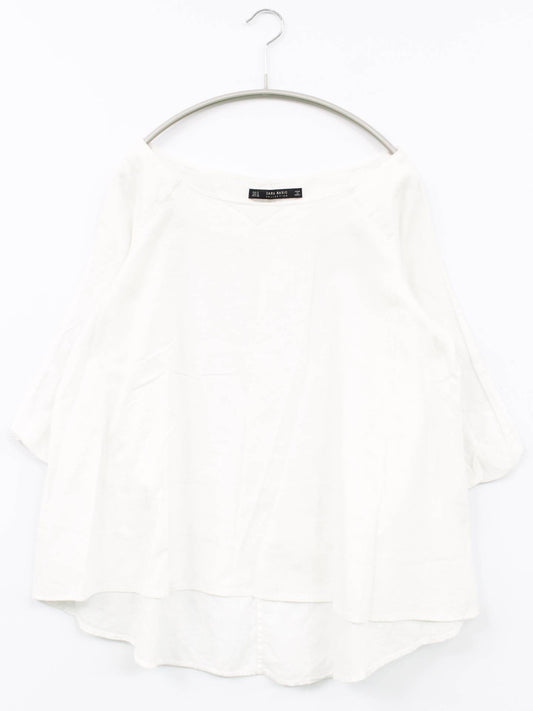ZARA BASIC/シャツ/ブラウス/トップス/ホワイト/S