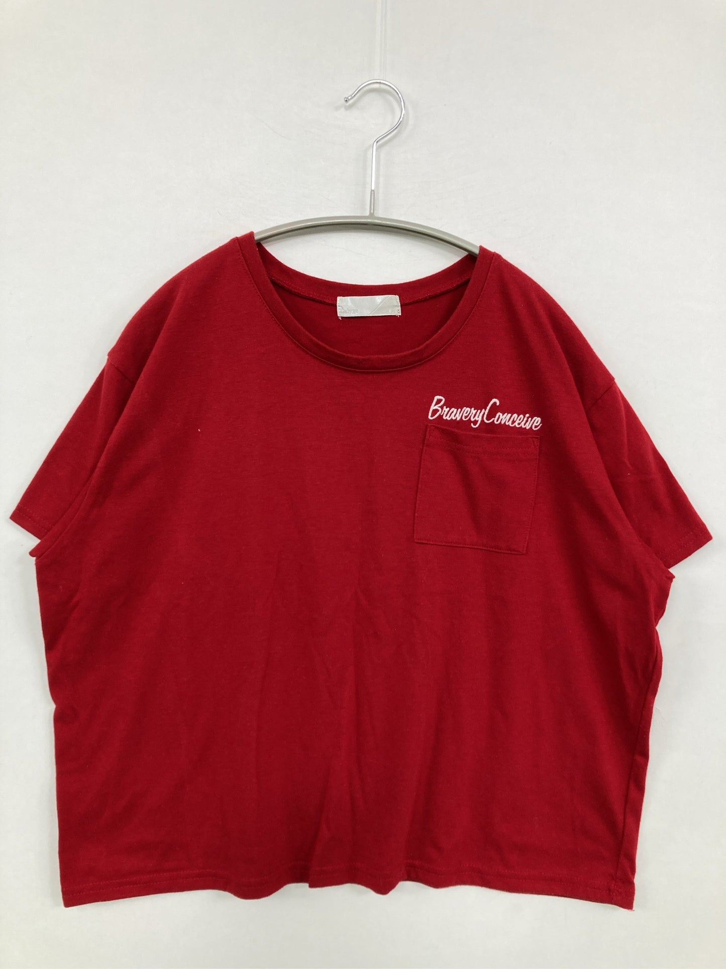 Tシャツ/カットソー/トップス/レッド/L