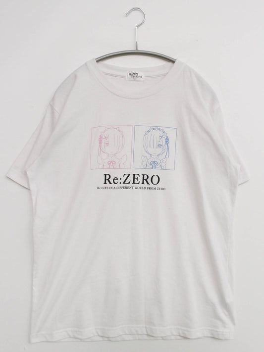 Re:ゼロから始める異世界生活/Tシャツ/カットソー/トップス/ホワイト/L