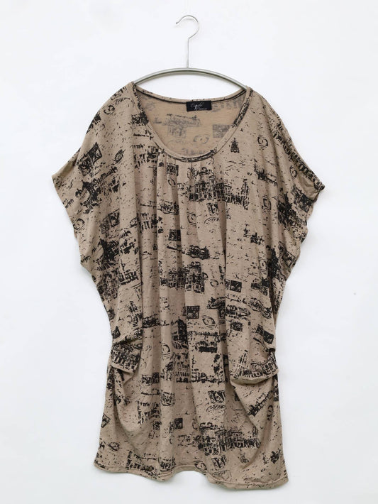 Esquilo Branco/Tシャツ/カットソー/トップス/ベージュ