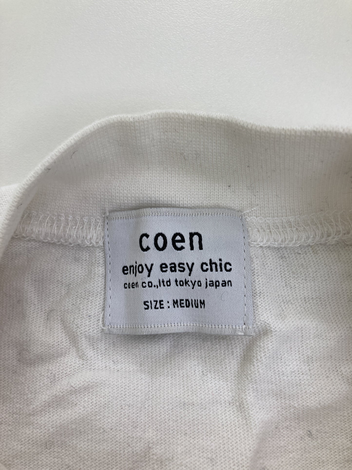 coen/コーエン/Tシャツ/カットソー/トップス/ホワイト/MEDIUM