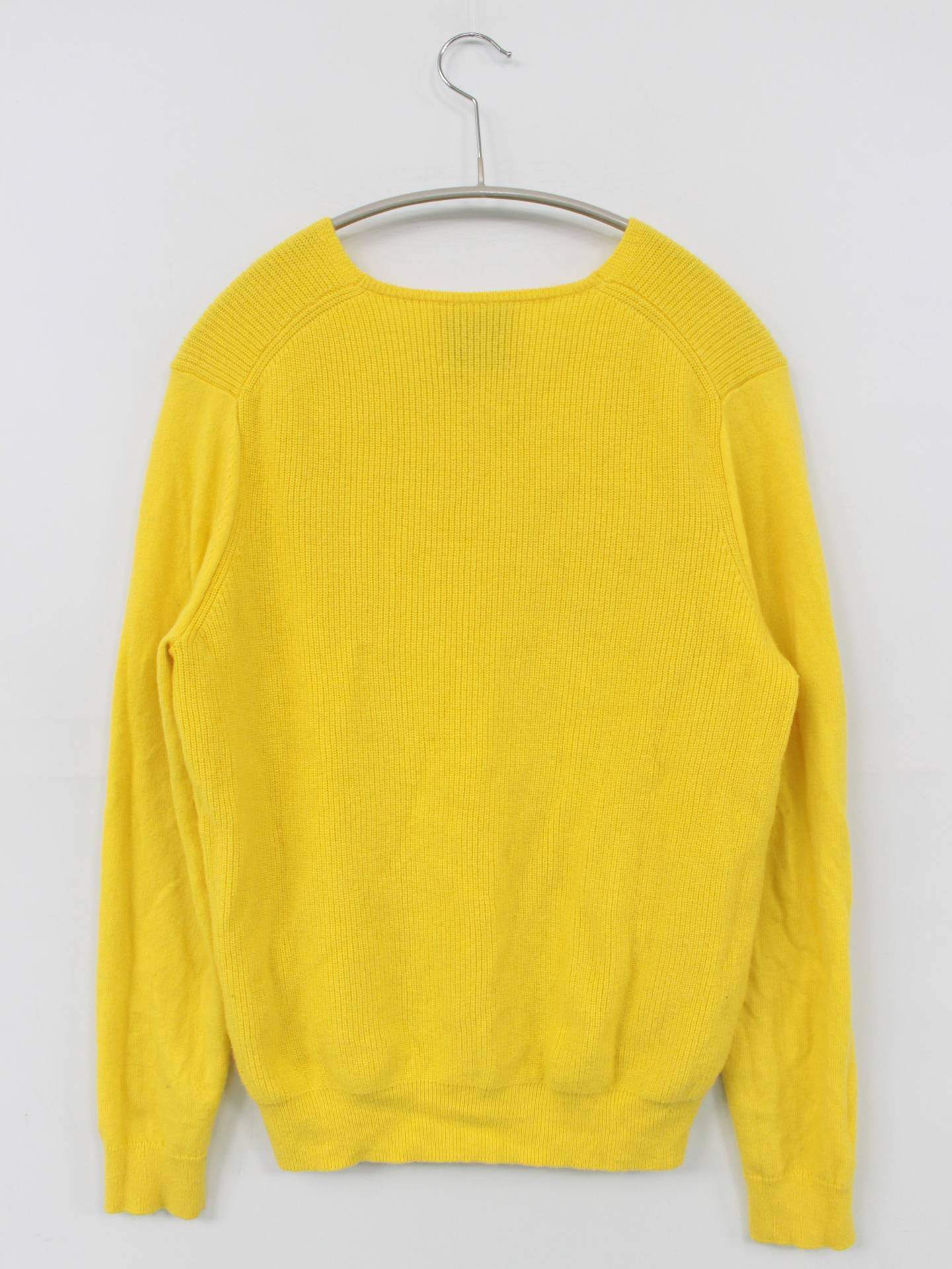 WOOL&CASHMERE/Tシャツ/カットソー/トップス/イエロー