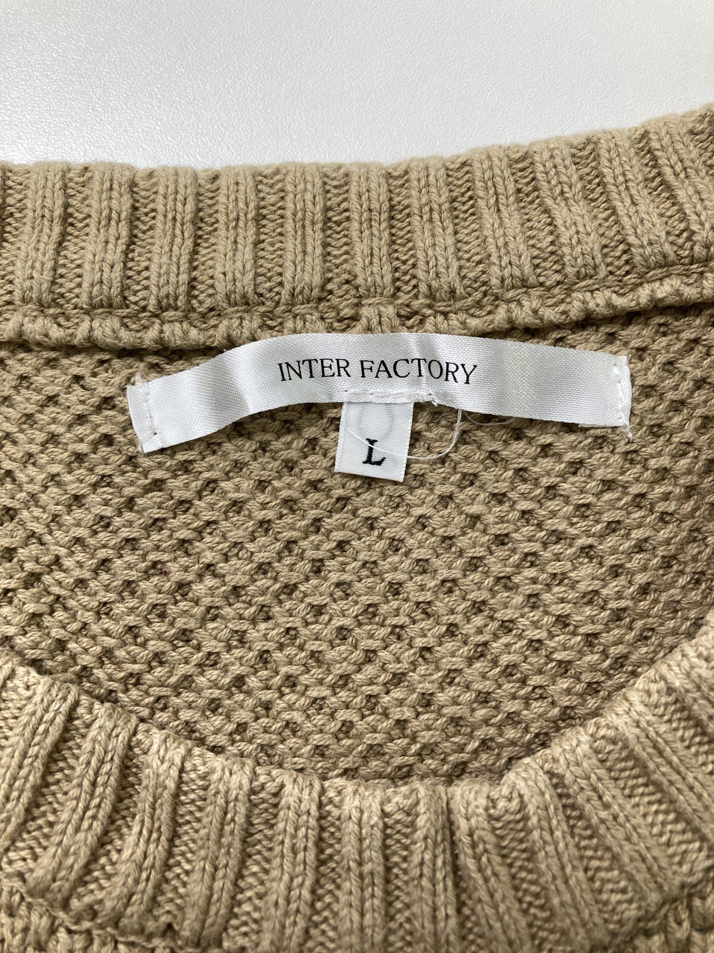 INTER FACTORY/インターファクトリー/ベスト/トップス/ベージュ/L