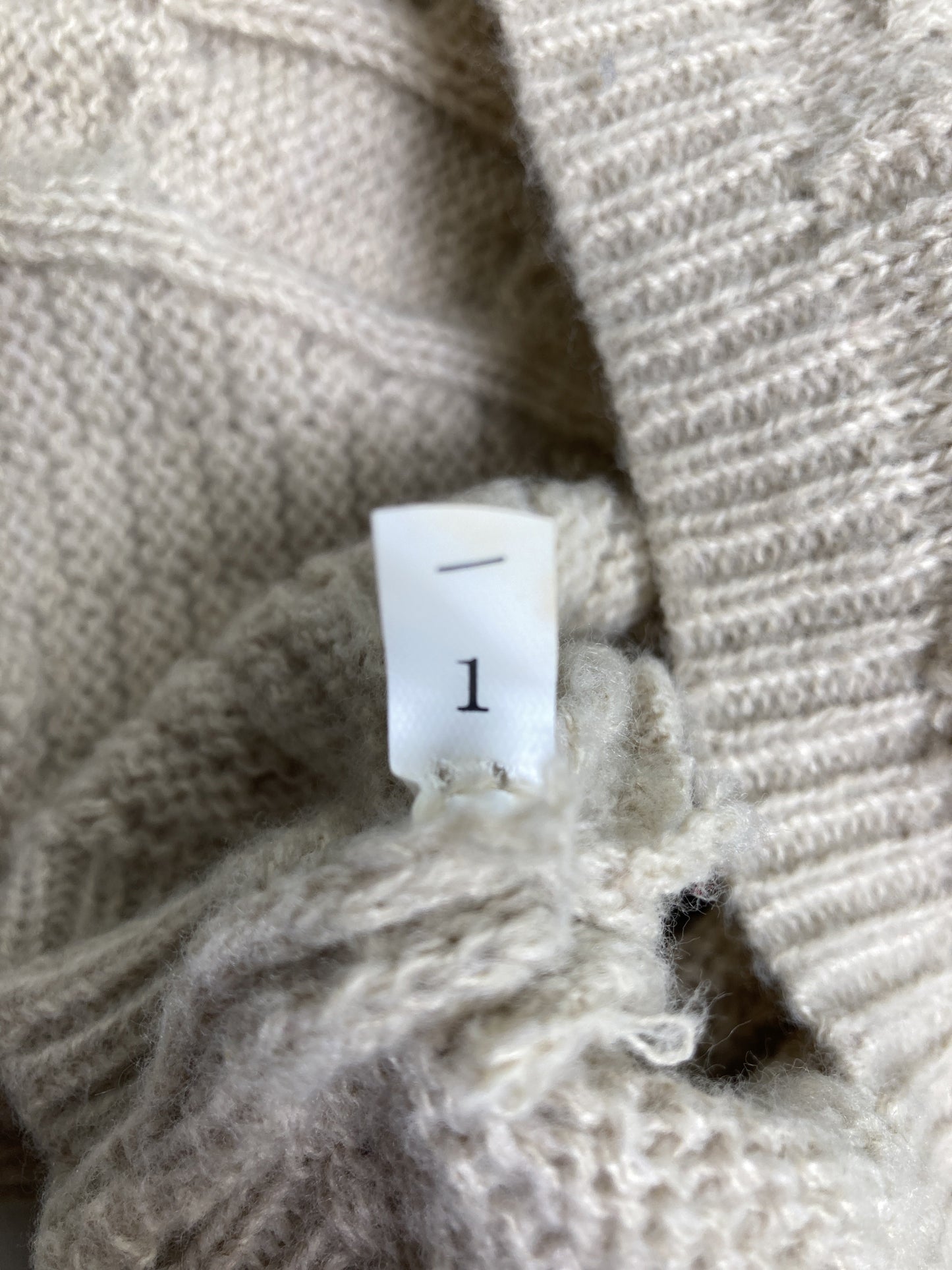 ニット/セーター/トップス/ベージュ/1