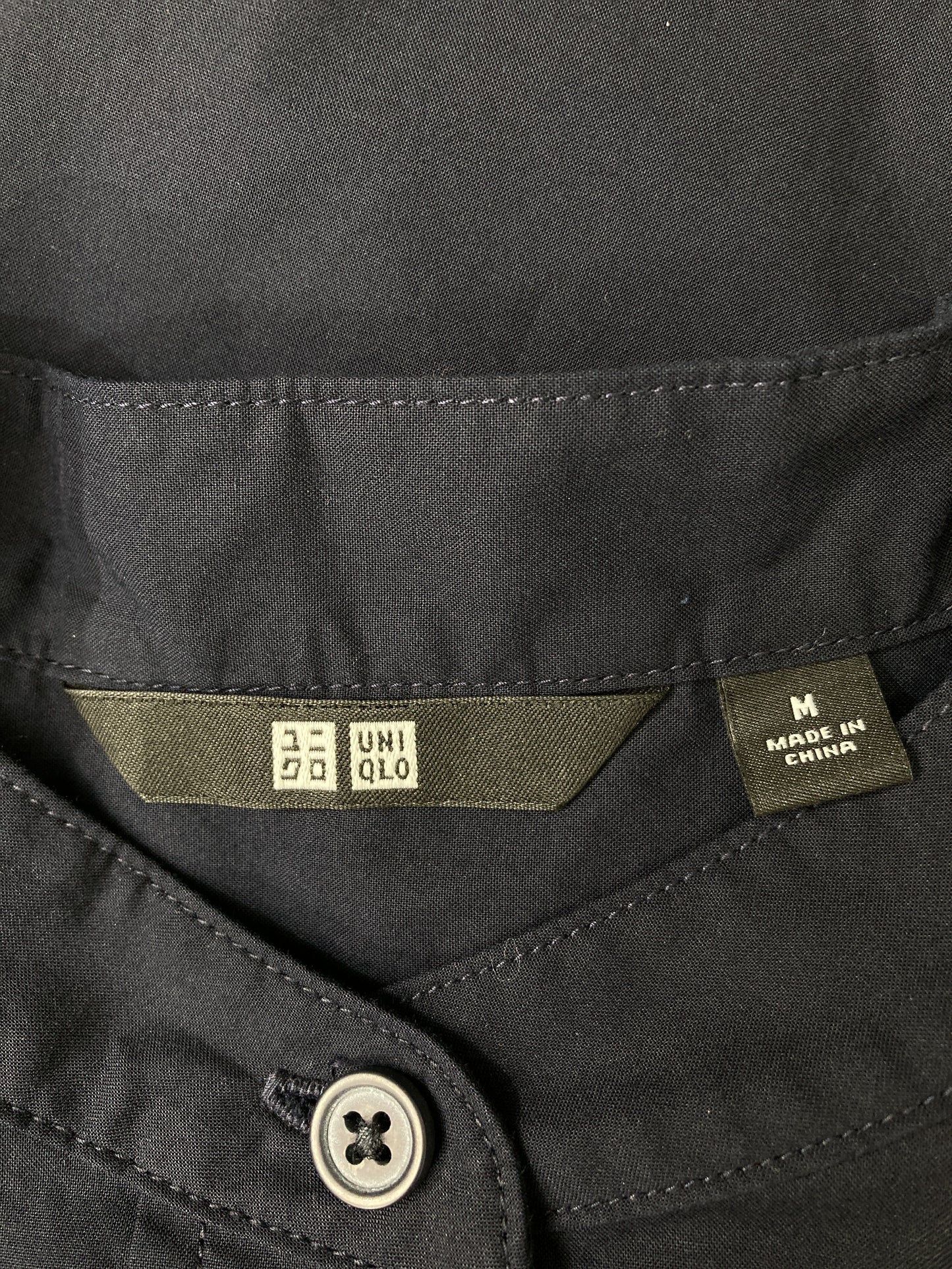 UNIQLO/ユニクロ/シャツワンピース/ワンピース/ドレス/ネイビー/M