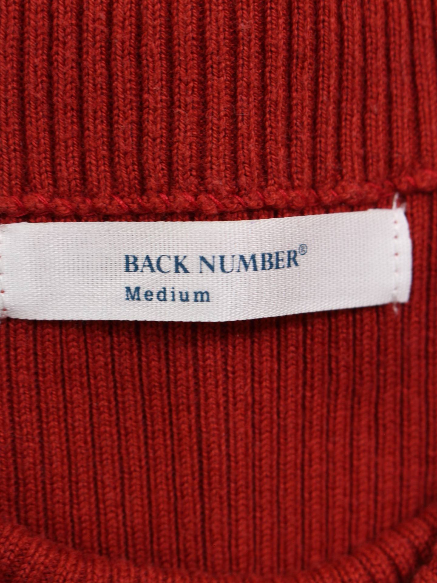 BACK NUMBER/ニット/セーター/トップス/レッド/M
