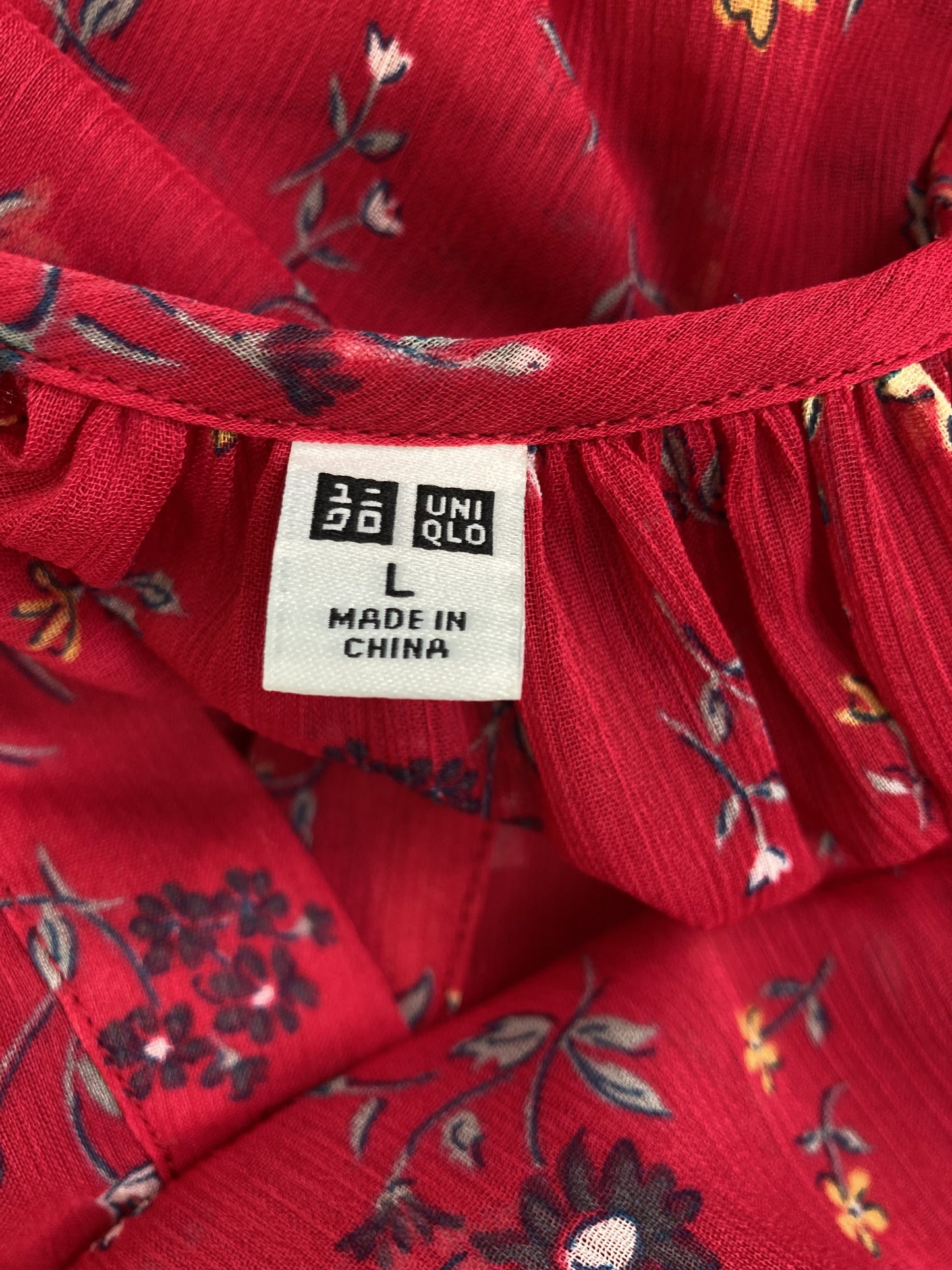 UNIQLO/ユニクロ/ワンピース/ワンピース/ドレス/レッド/L