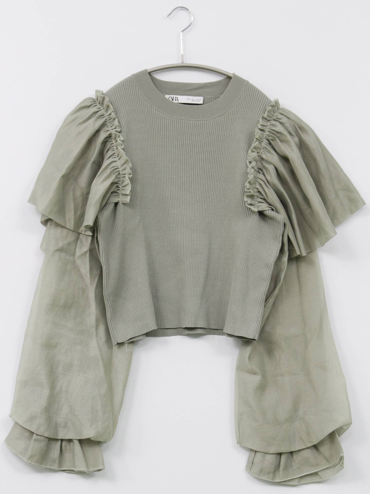 ZARA/ニット/セーター/トップス/グレー/EUR L/USA L/MEX 30