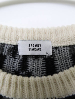 BROWNY STANDARD/ブラウニースタンダード/ニット/セーター/トップス/ホワイト/L