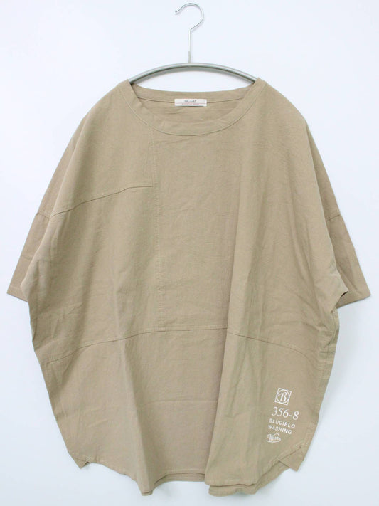 Tシャツ/カットソー/トップス/ベージュ/F
