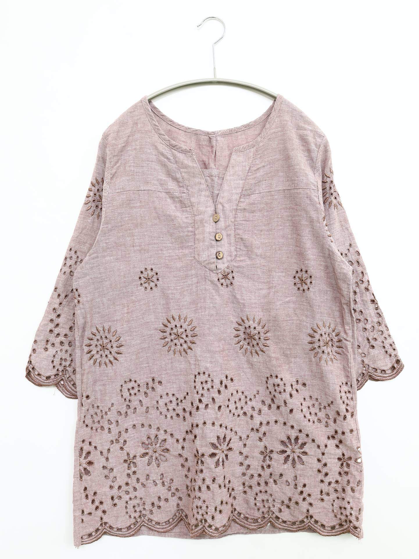 チュニック/ワンピース/ドレス/ベージュ/M~L