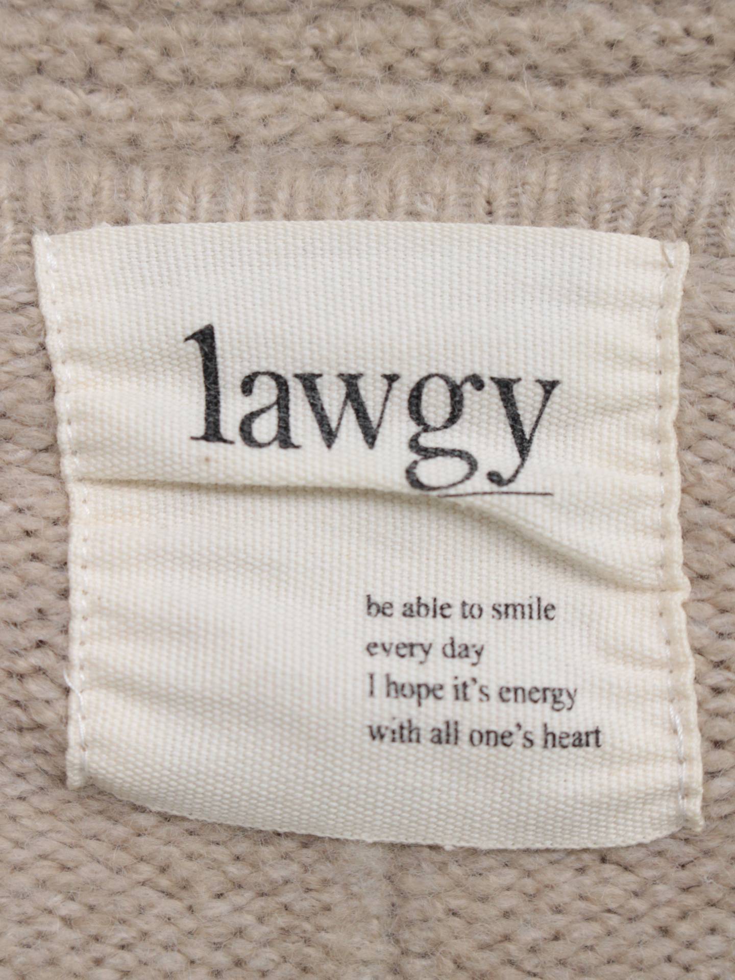 lawgy/ニット/セーター/トップス/ベージュ/F