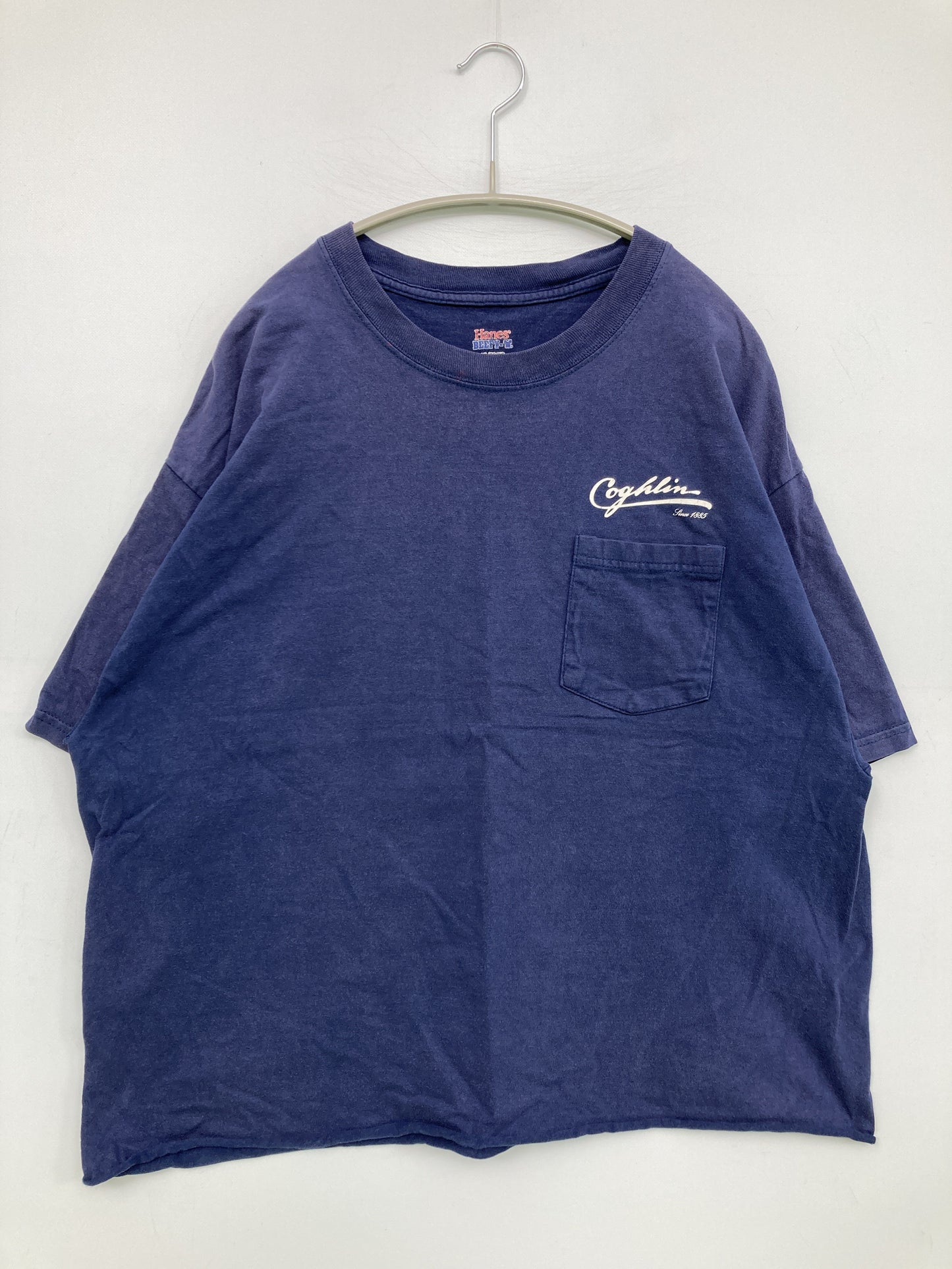 Hanes/ヘインズ/Tシャツ/カットソー/トップス/ブルー/XL