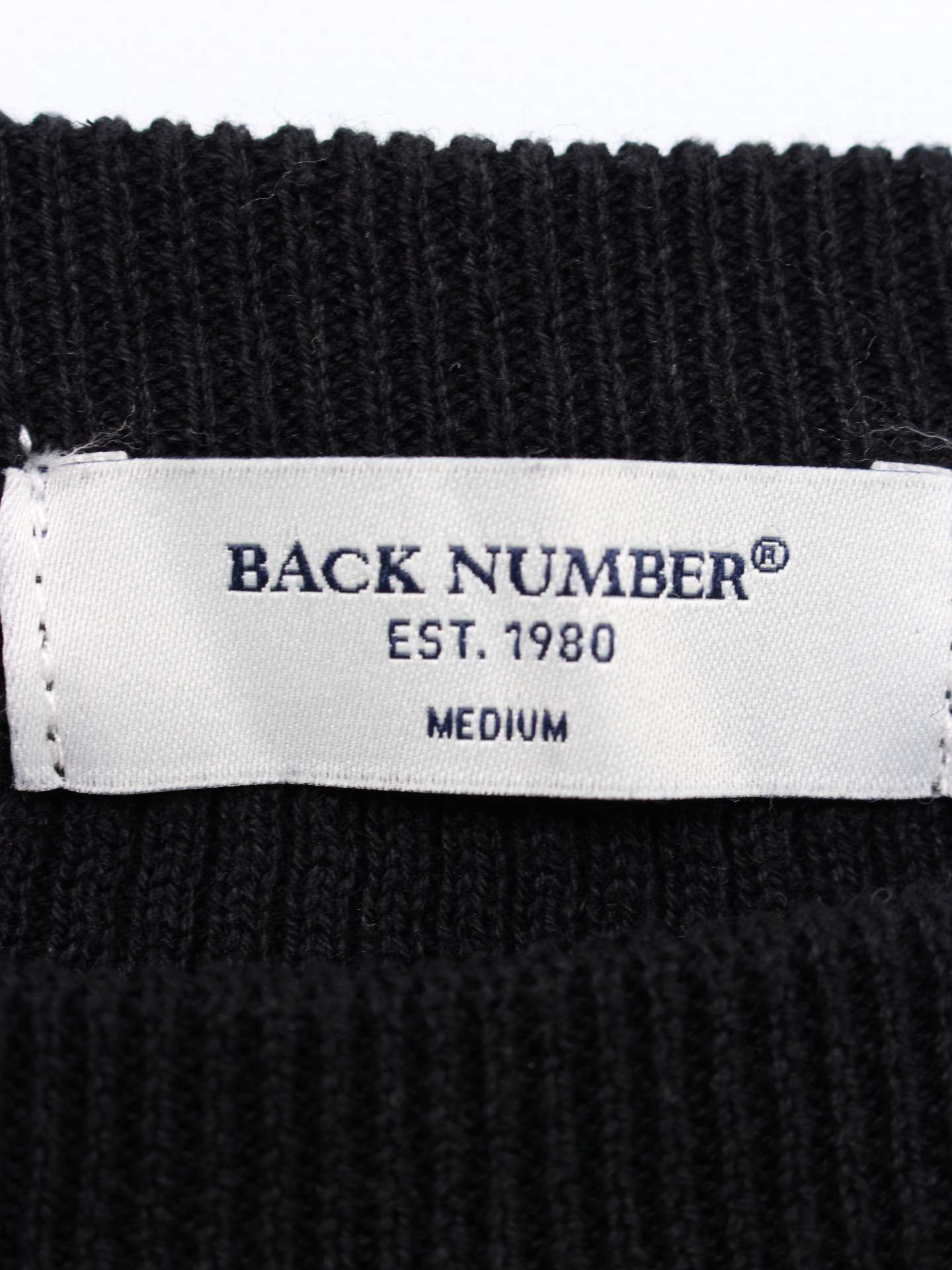 BACK NUMBER/Tシャツ/カットソー/トップス/ブラック/M