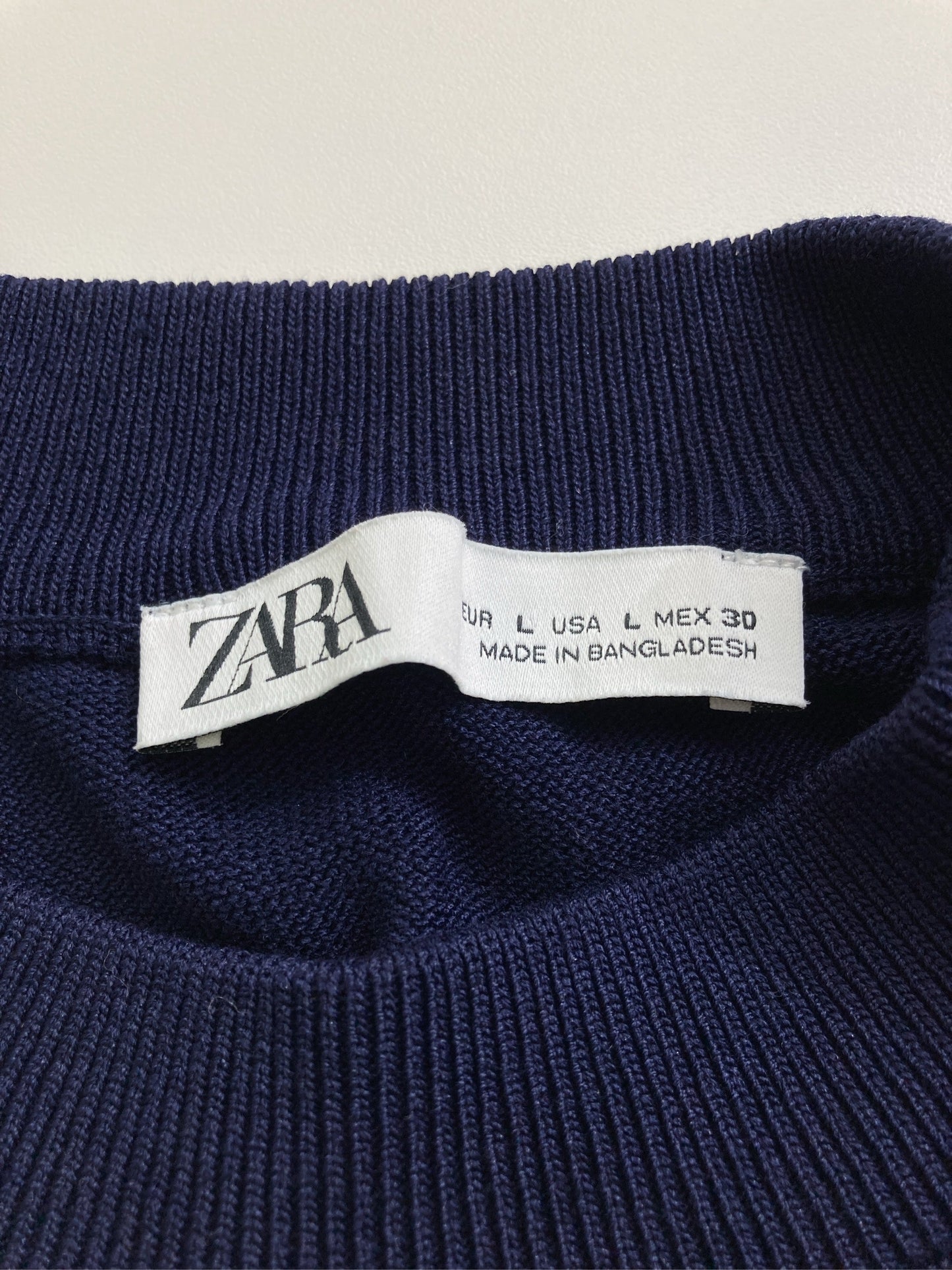 ZARA/ザラ/ニット/セーター/トップス/ネイビー/L