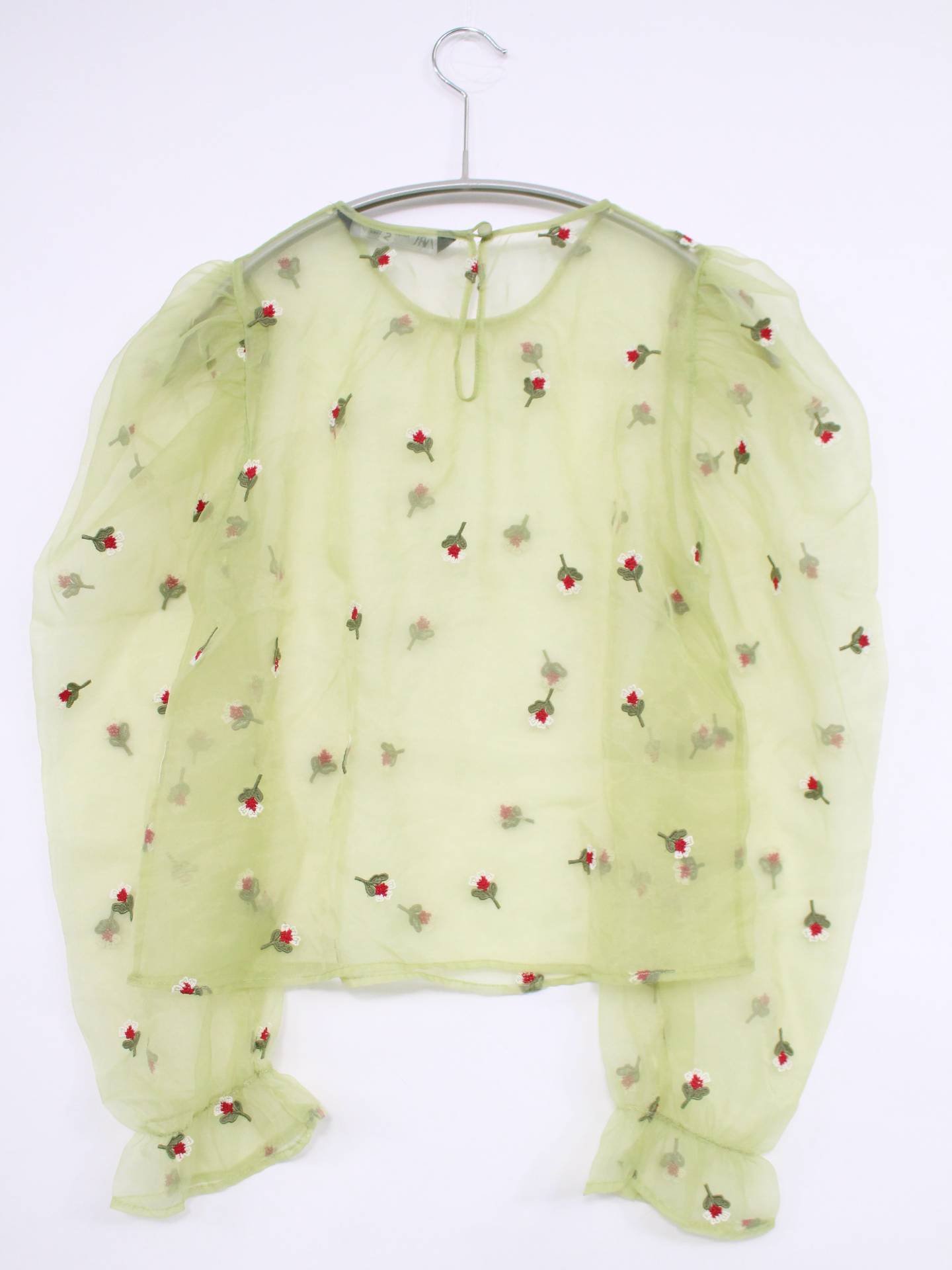 ZARA/ザラ/シャツ/ブラウス/トップス/ライトグリーン/EUR XS/USA XS/MEX 24