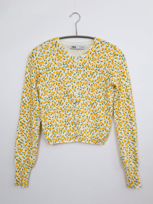 ZARA/ザラ/カーディガン/ボレロ/トップス/イエロー/M