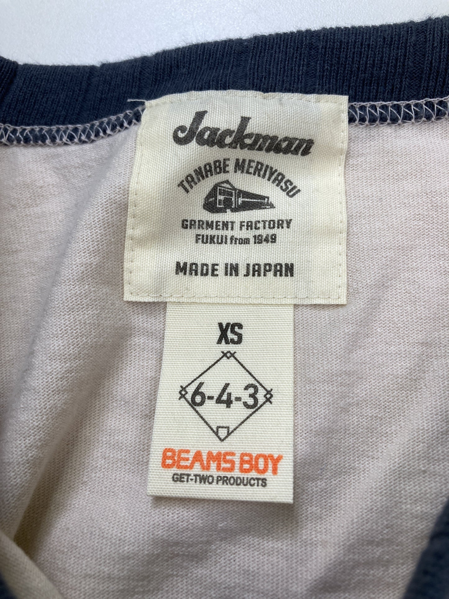 Jackman/Tシャツ/カットソー/トップス/ベージュ/XS