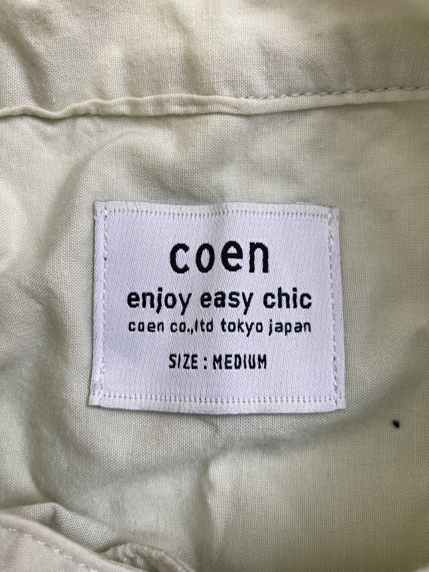 coen/コーエン/シャツ/ブラウス/トップス/ライトグリーン/M