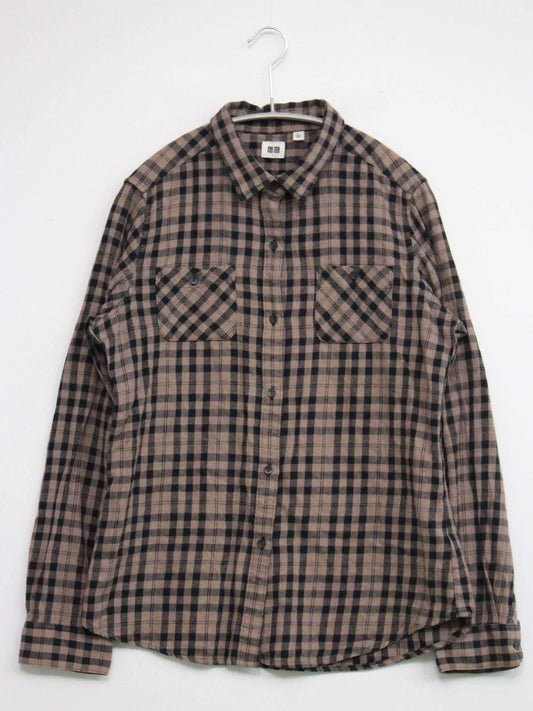 UNIQLO/ユニクロ/シャツ/ブラウス/トップス/ブラウン/L
