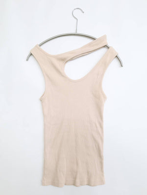 タンクトップ/トップス/ベージュ