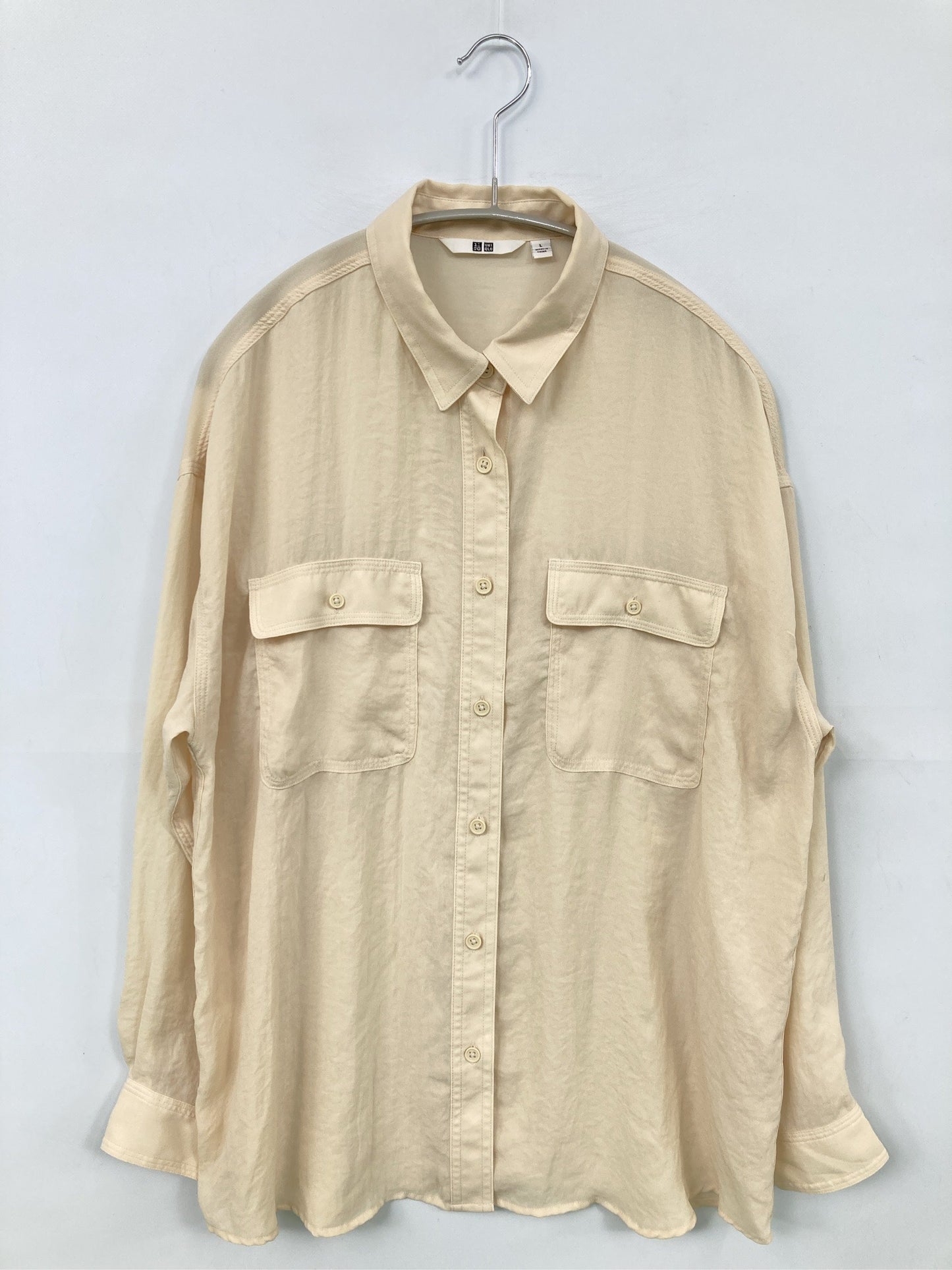 UNIQLO/ユニクロ/シャツ/ブラウス/トップス/ベージュ/L