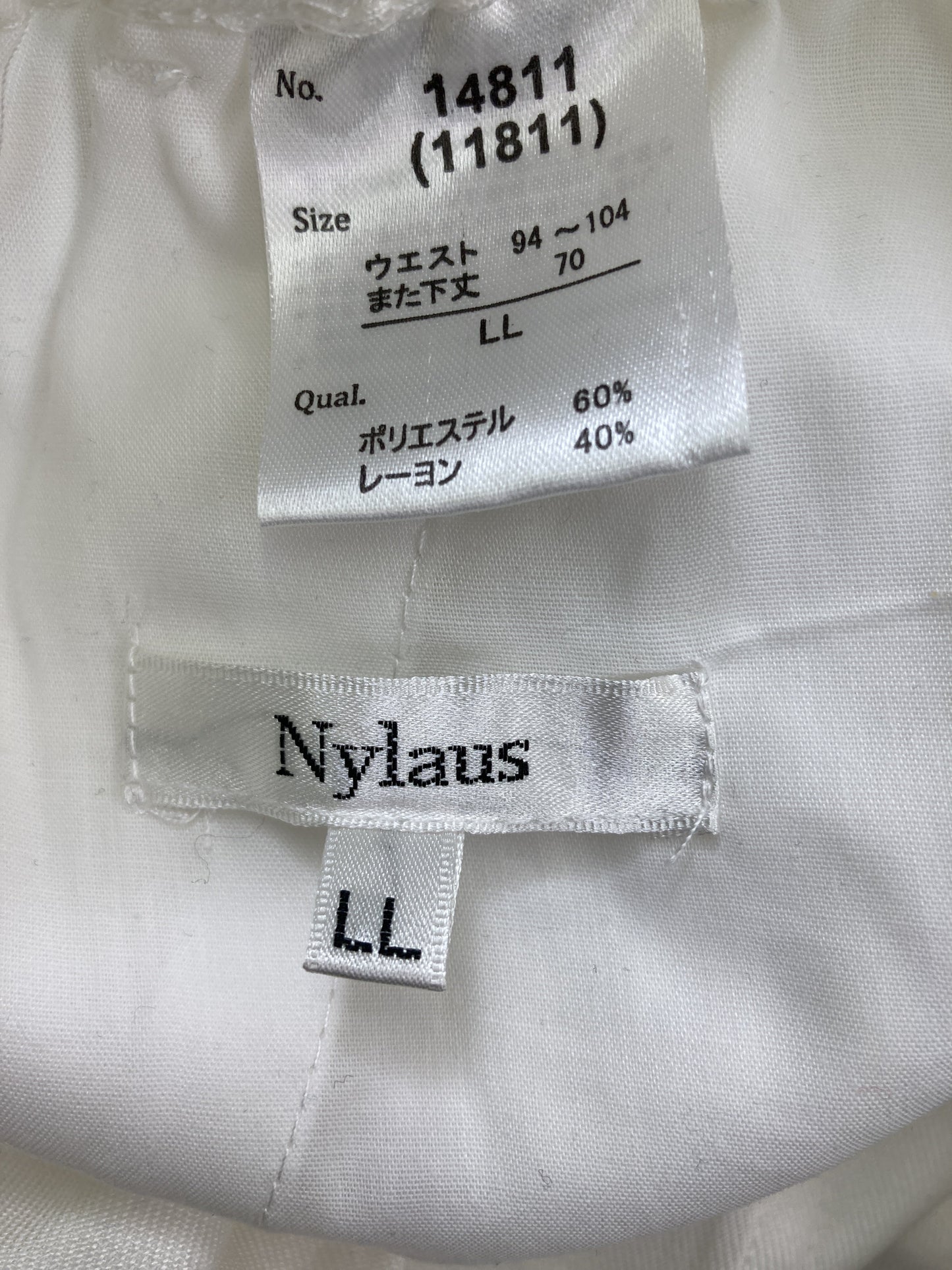 Nylaus/その他パンツ/パンツ/ホワイト/LL