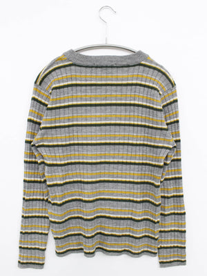 E hyphen world gallery peace/イーハイフンワールドギャラリーピース/ニット/セーター/トップス/グレー/F