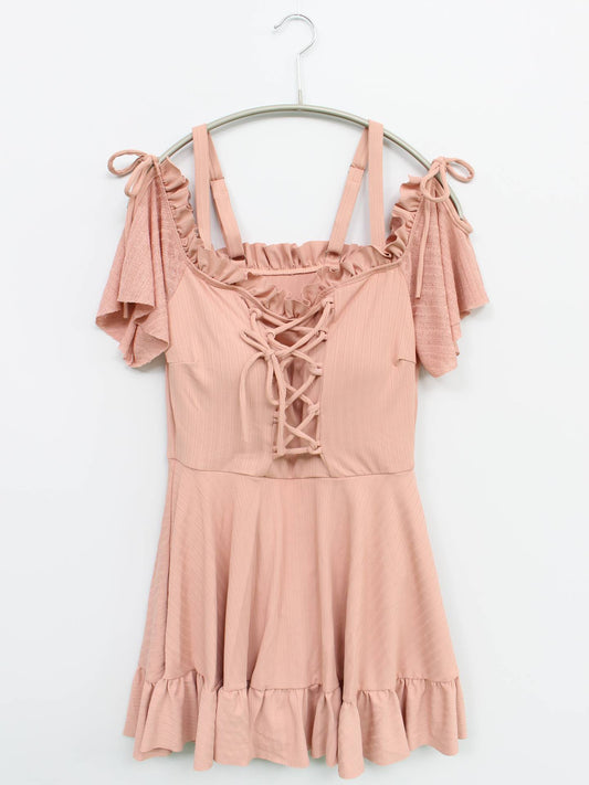 LANSHA/ワンピース/ワンピース/ドレス/ピンク/L