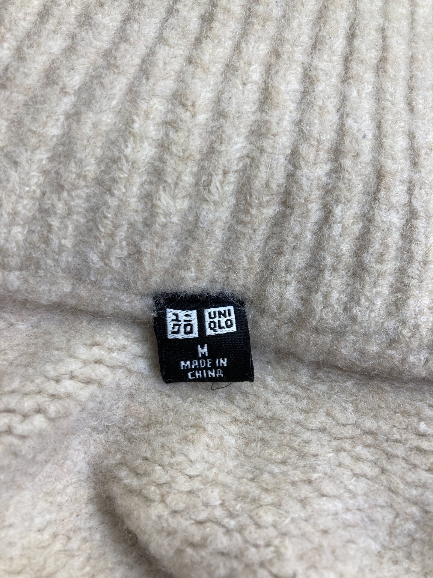 UNIQLO/ユニクロ/ニット/セーター/トップス/ベージュ/M